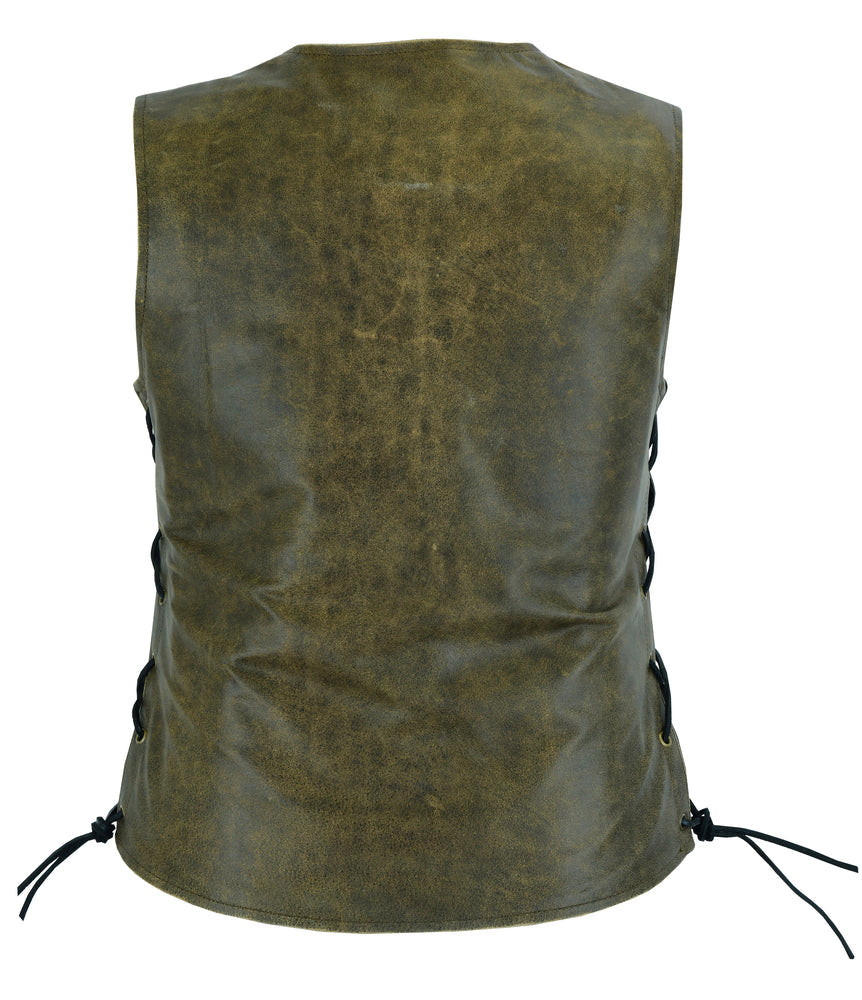 DS  Women's Stylish Longer Body ¾ Vest - Side Laces - Two T